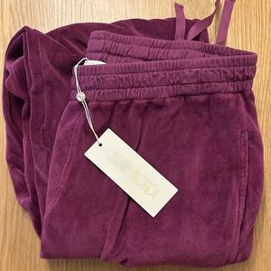 NWT Suzie Konde velour track pants